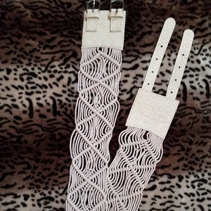 Braided Cream Color Macramé Boho western Style chunky accessory Belt size M/L